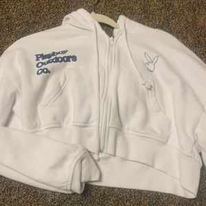 cropped playboy pacsun hoodie